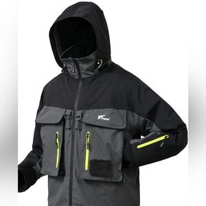 8 fans fishing wading waterproof jackets size medium